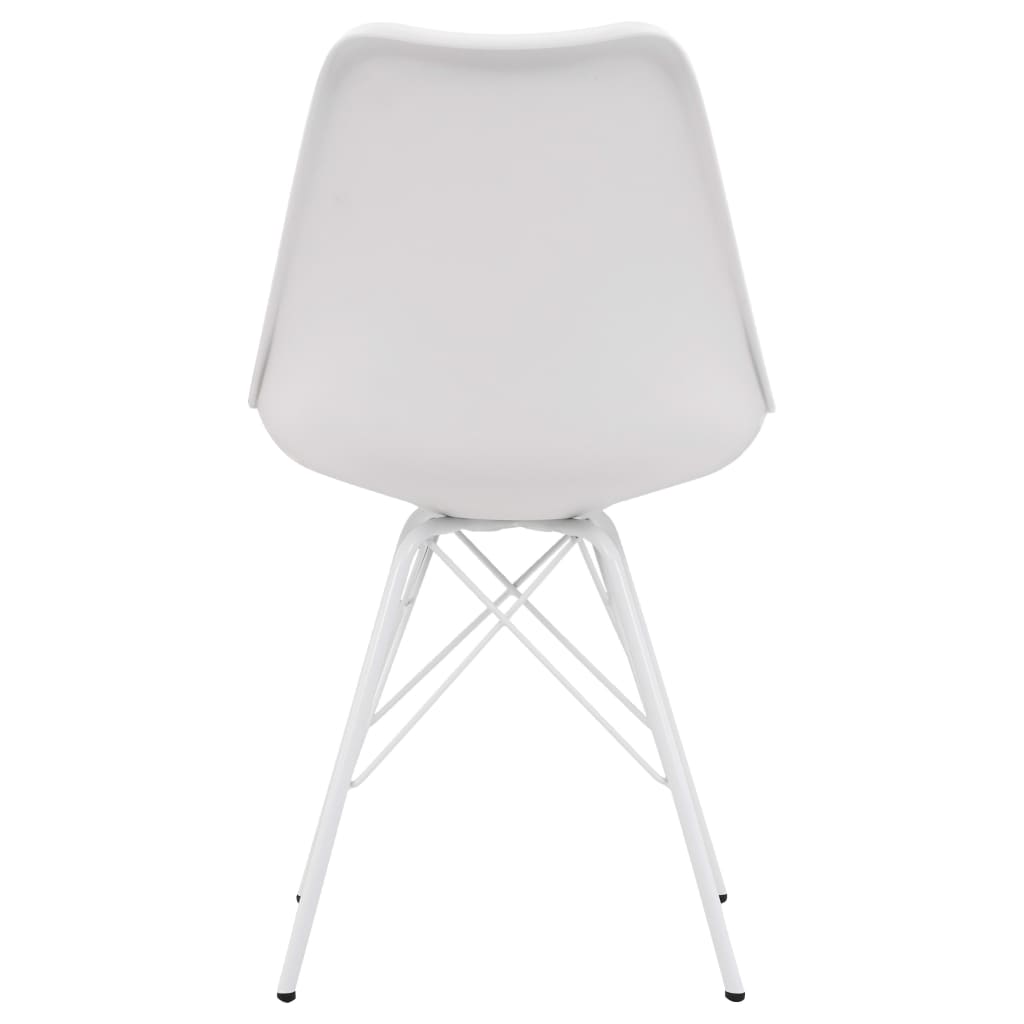 vidaXL Eetkamerstoelen 4 st kunstleer wit