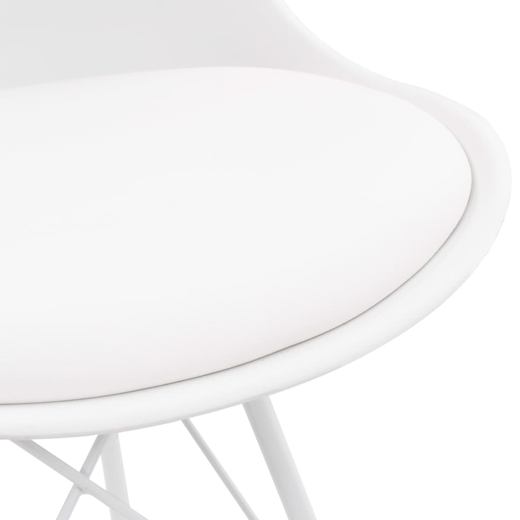 vidaXL Eetkamerstoelen 4 st kunstleer wit