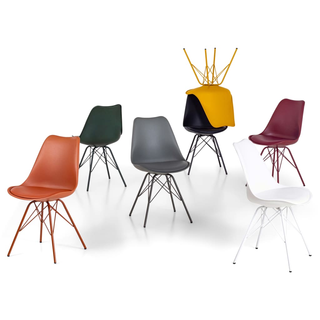 vidaXL Eetkamerstoelen 4 st kunstleer wit