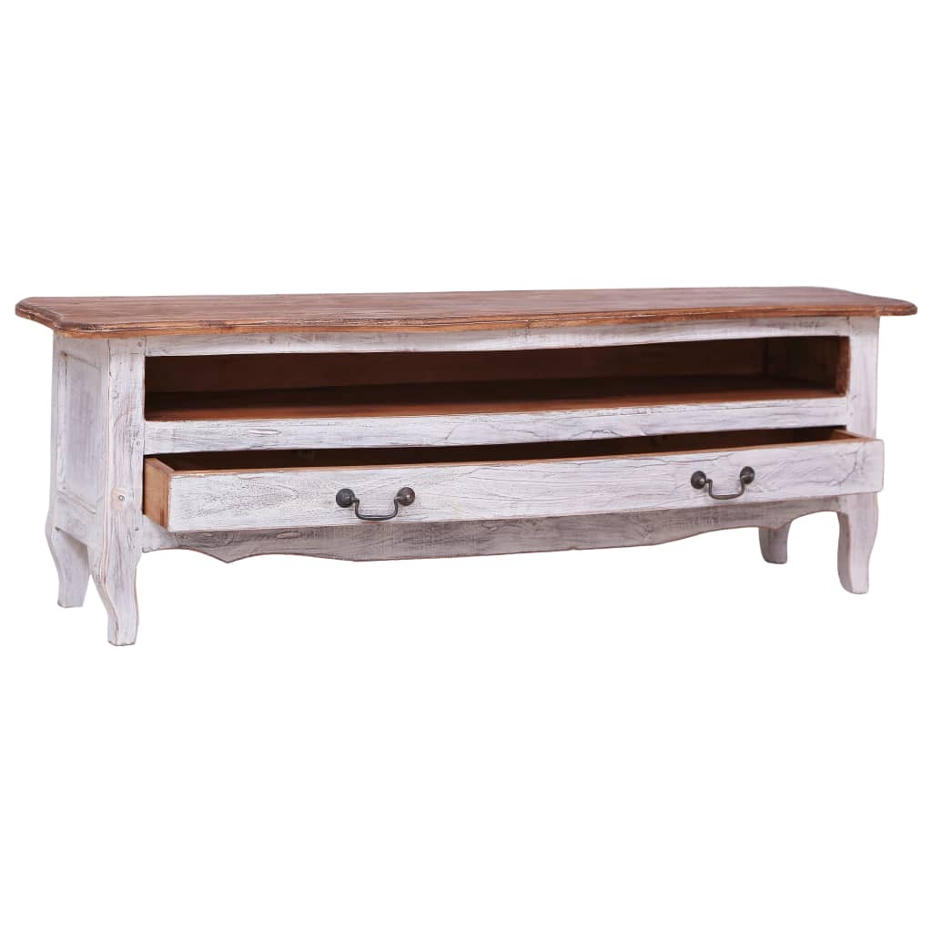 vidaXL Tv-meubel 120x30x40 cm massief mahoniehout zwart