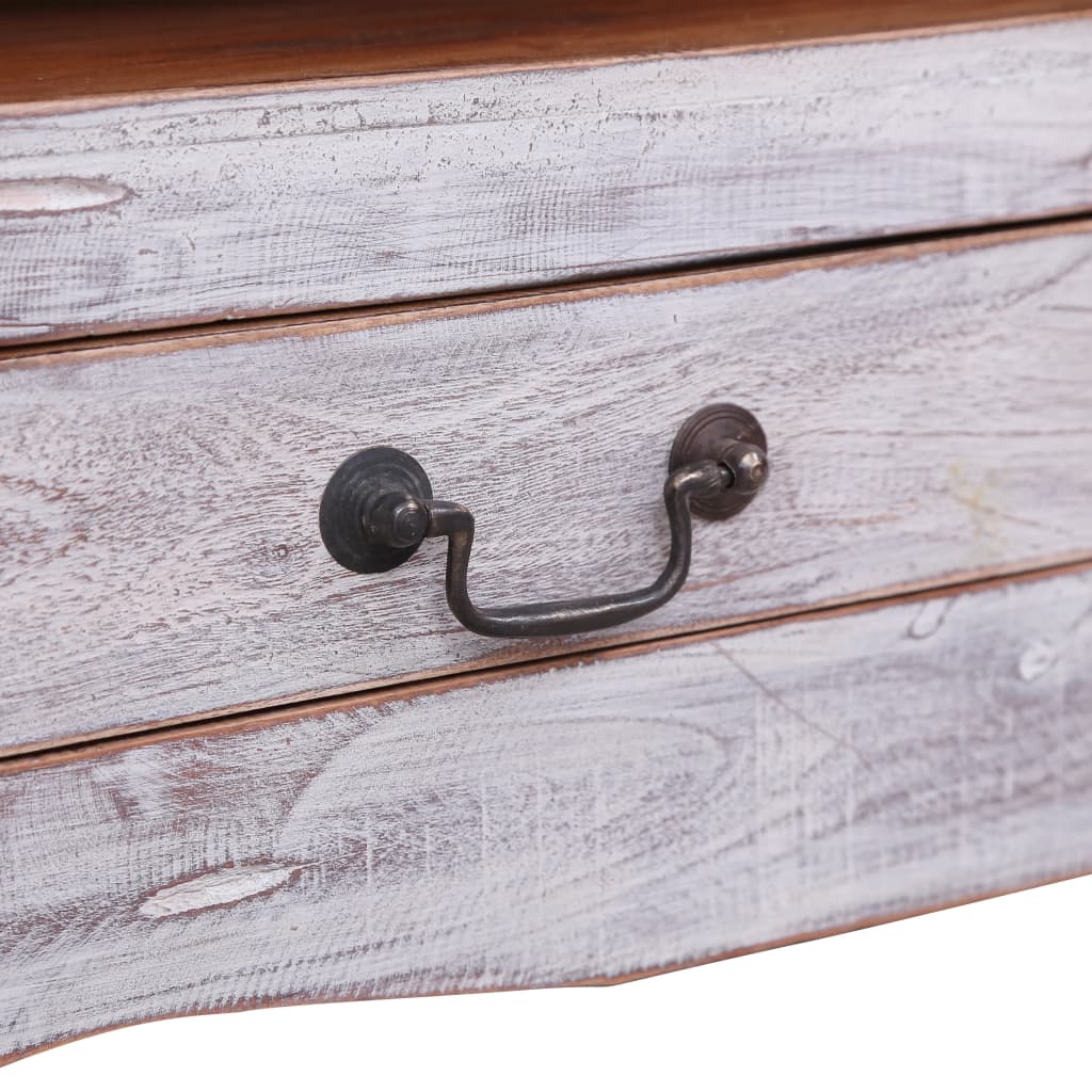 vidaXL Tv-meubel 120x30x40 cm massief mahoniehout zwart
