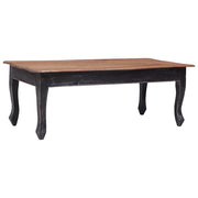vidaXL Salontafel 120x60x45 cm massief mahoniehout zwart