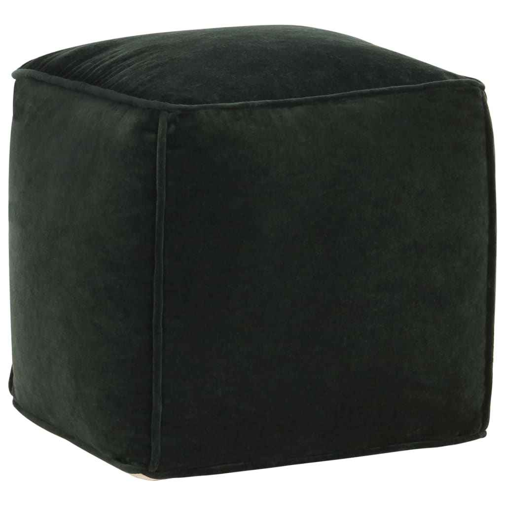 vidaXL Poef 40x40x40 cm katoenfluweel antraciet