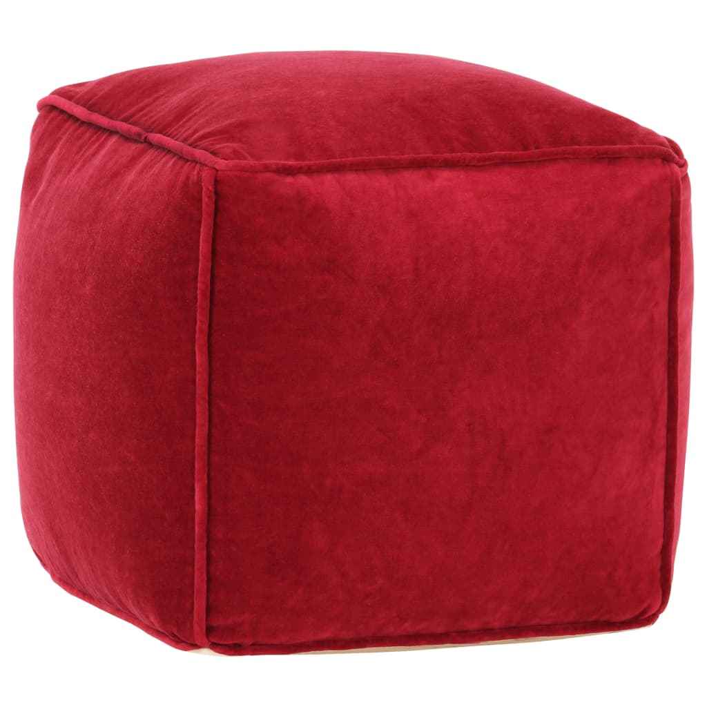 vidaXL Poef 40x40x40 cm katoenfluweel antraciet
