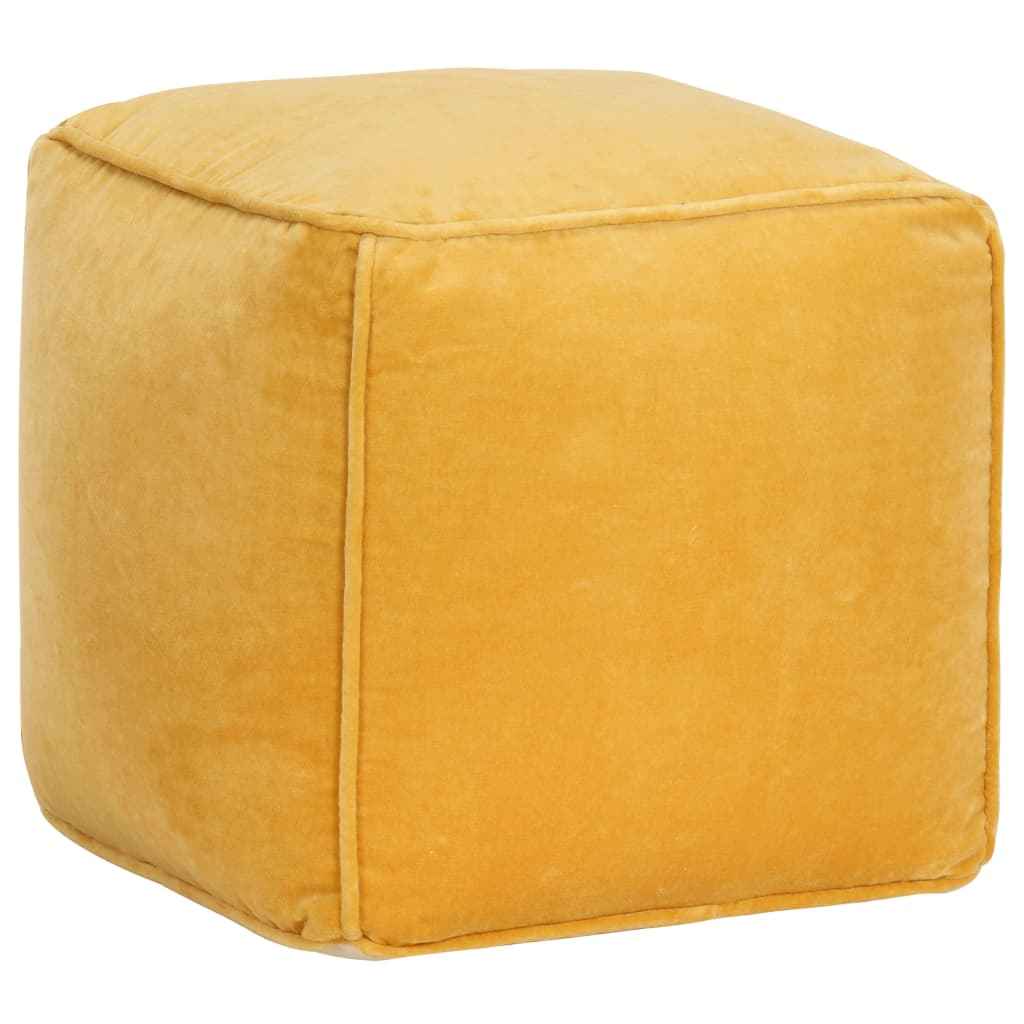 vidaXL Poef 40x40x40 cm katoenfluweel antraciet