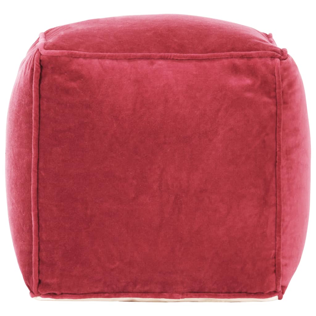 vidaXL Poef 40x40x40 cm katoenfluweel antraciet