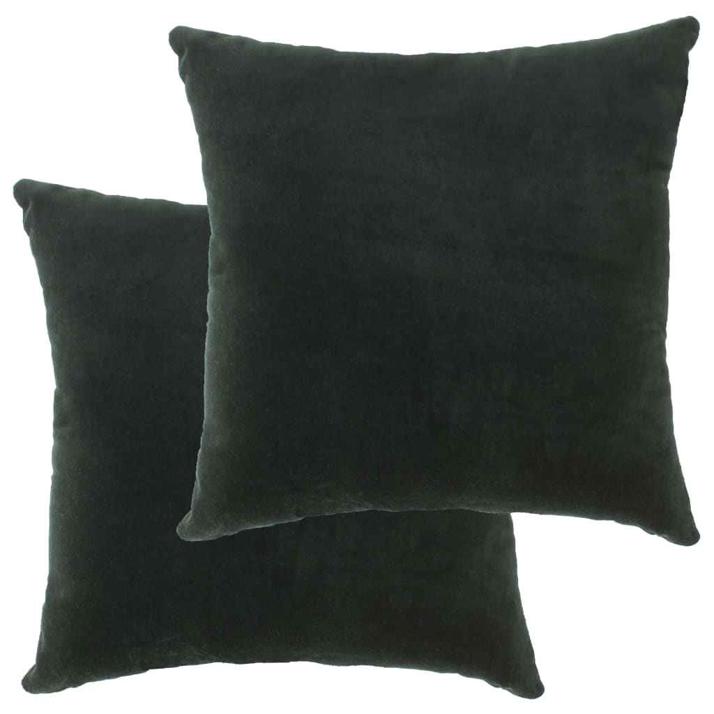 vidaXL Kussens 2 st 45x45 cm katoenfluweel antraciet