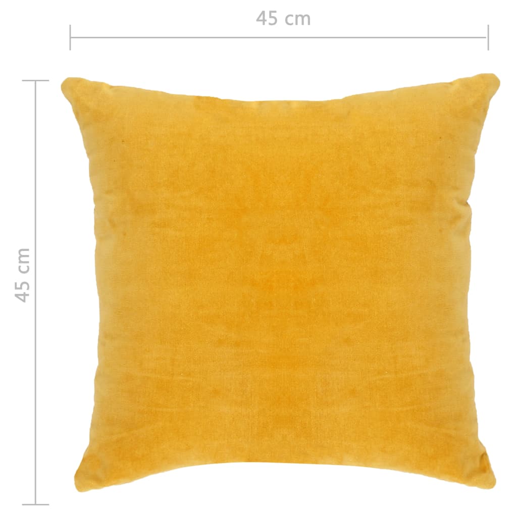 vidaXL Kussens 2 st 45x45 cm katoenfluweel antraciet