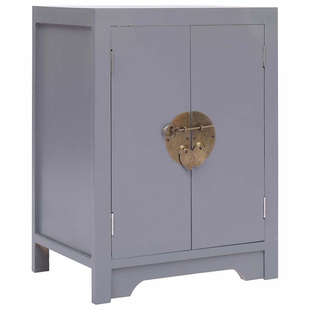 vidaXL Nachtkastje 38x28x52 cm paulowniahout wit