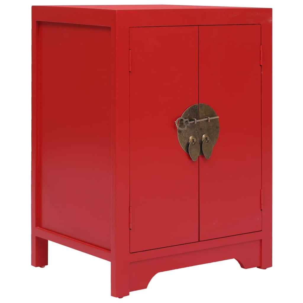 vidaXL Nachtkastje 38x28x52 cm paulowniahout wit