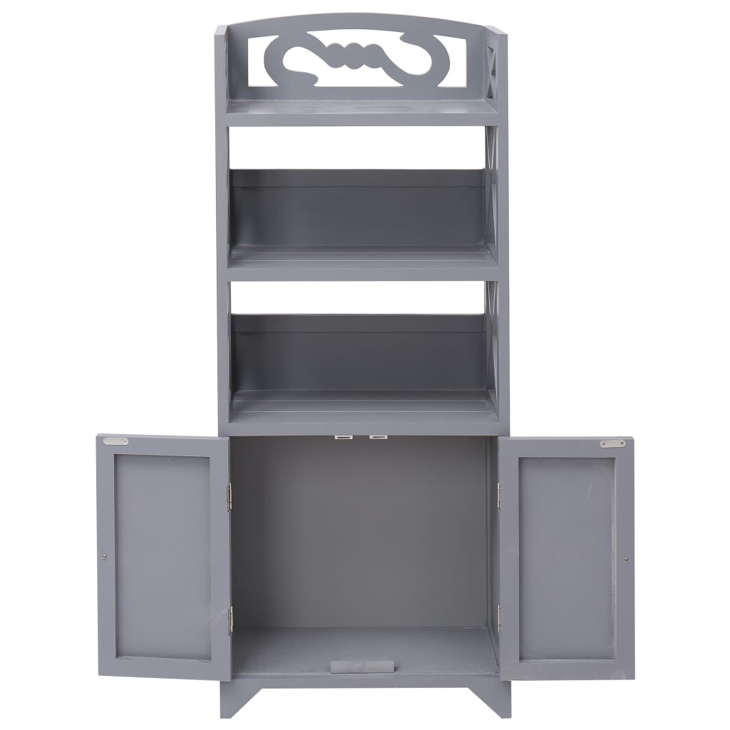 vidaXL Badkamerkast 46x24x116 cm paulowniahout grijs - Aashly