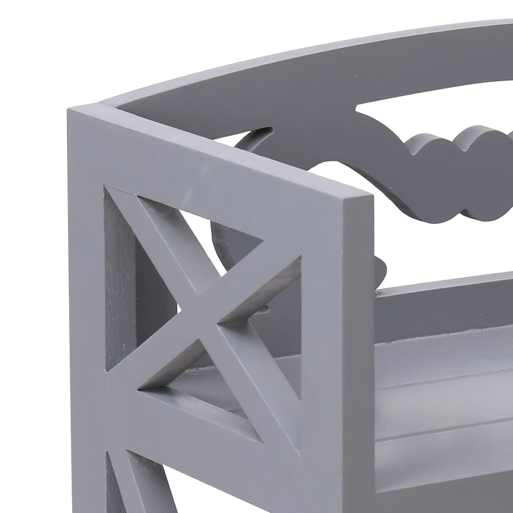 vidaXL Badkamerkast 46x24x116 cm paulowniahout grijs - Aashly