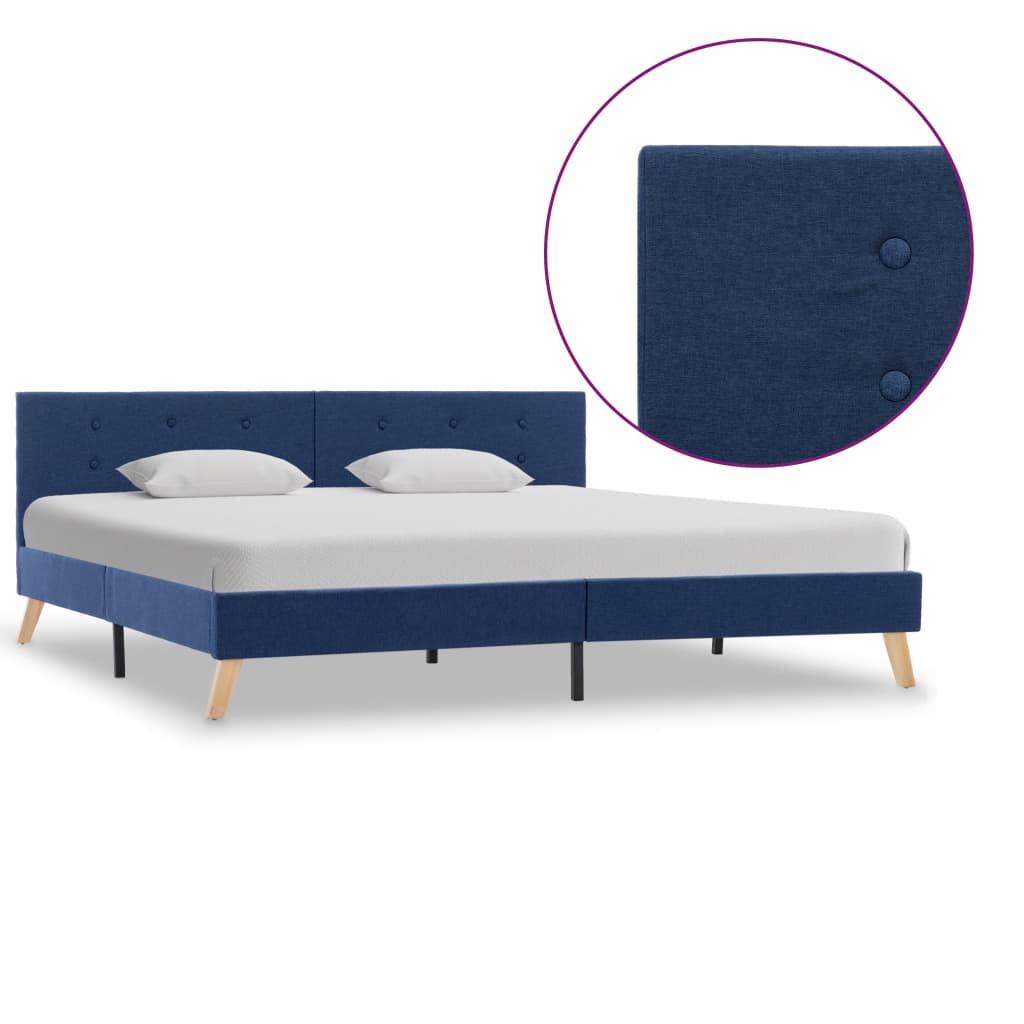 vidaXL Bedframe stof donkergrijs 90x200 cm