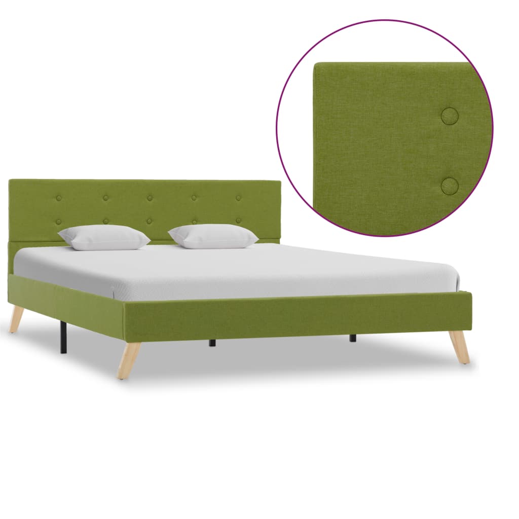 vidaXL Bedframe stof donkergrijs 90x200 cm