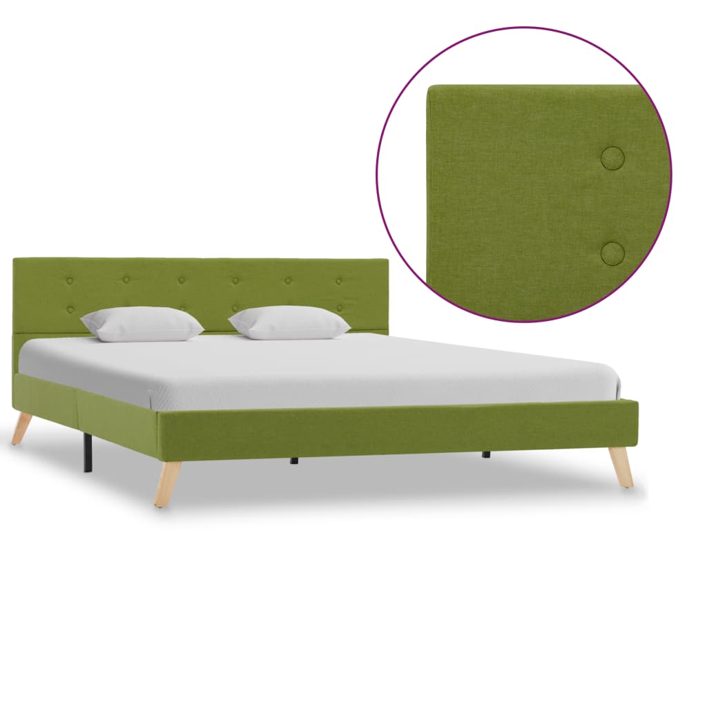 vidaXL Bedframe stof donkergrijs 90x200 cm