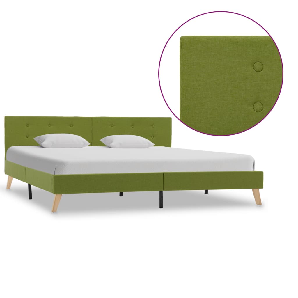 vidaXL Bedframe stof donkergrijs 90x200 cm