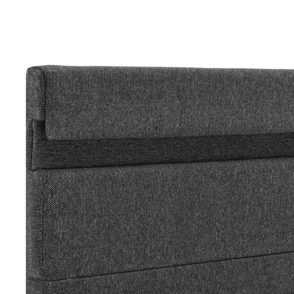 vidaXL Bedframe met LED stof donkergrijs 90x200 cm