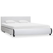 vidaXL Bedframe met lades kunstleer wit 140x200 cm