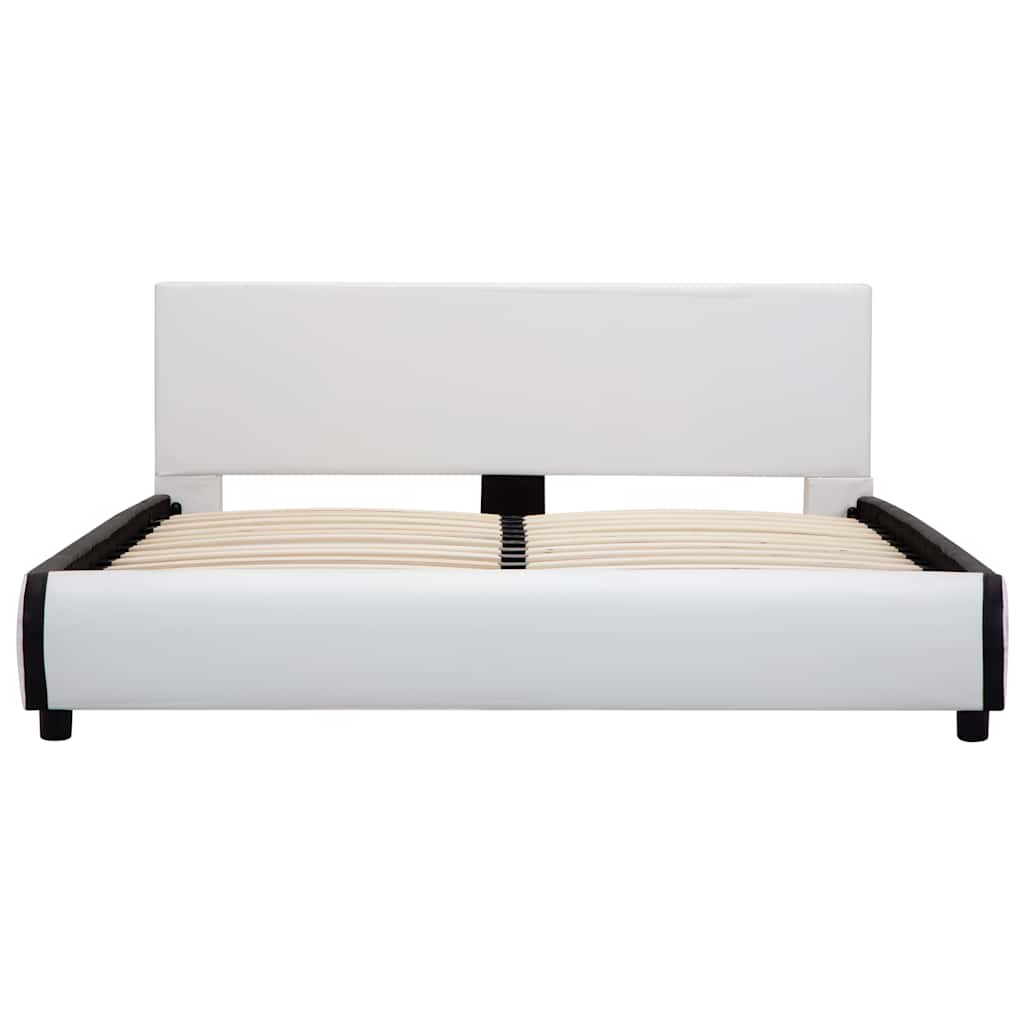 vidaXL Bedframe met lades kunstleer wit 140x200 cm