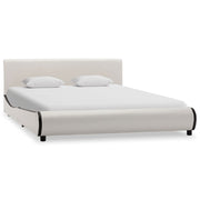 vidaXL Bedframe kunstleer wit 140x200 cm