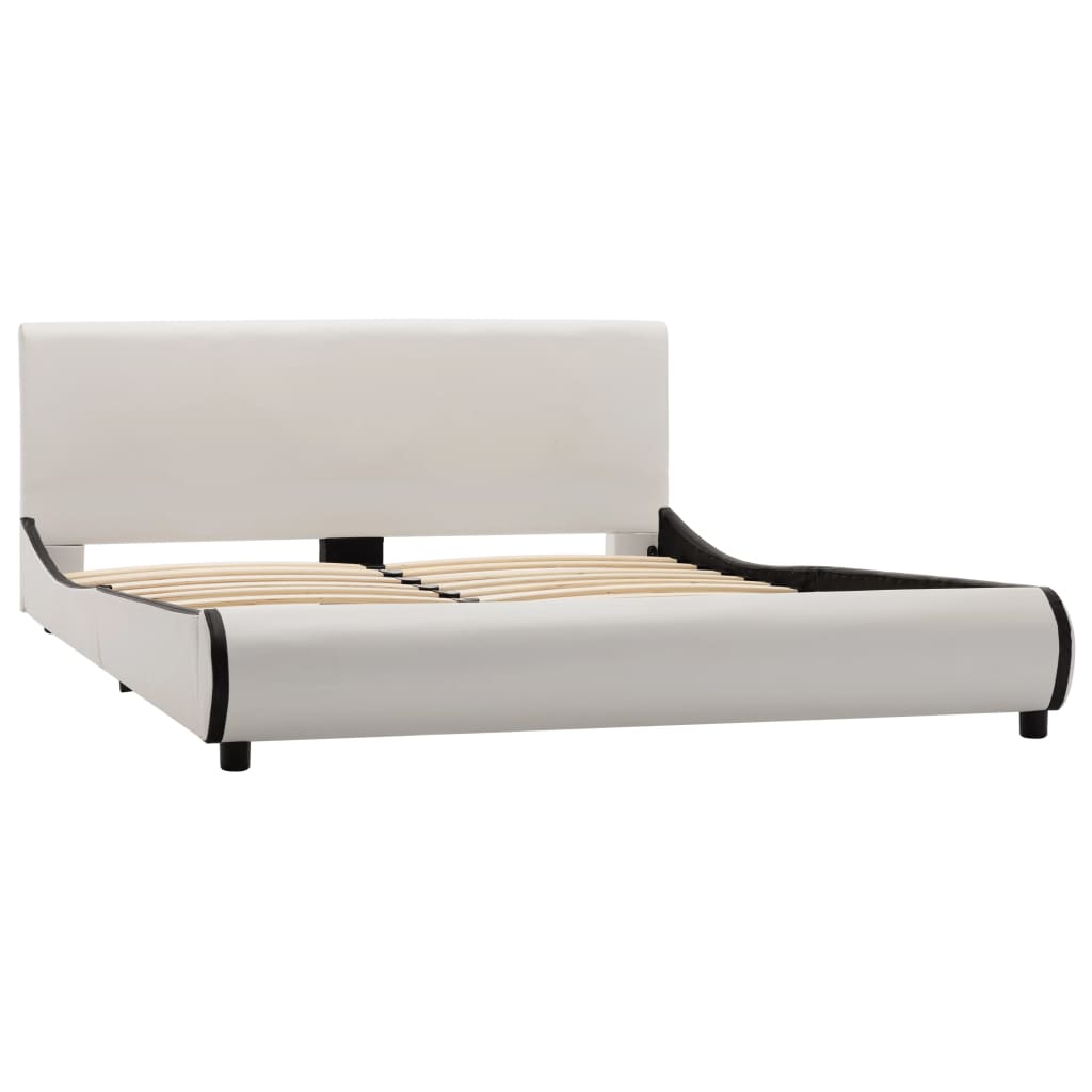vidaXL Bedframe kunstleer wit 140x200 cm