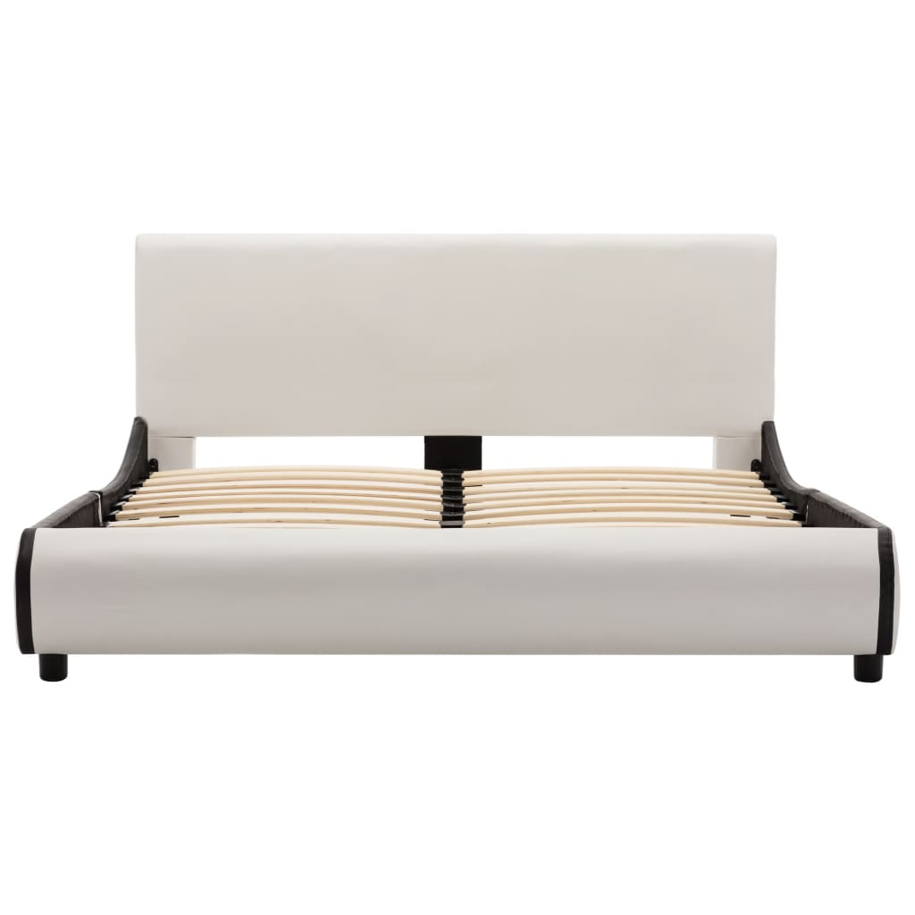 vidaXL Bedframe kunstleer wit 140x200 cm