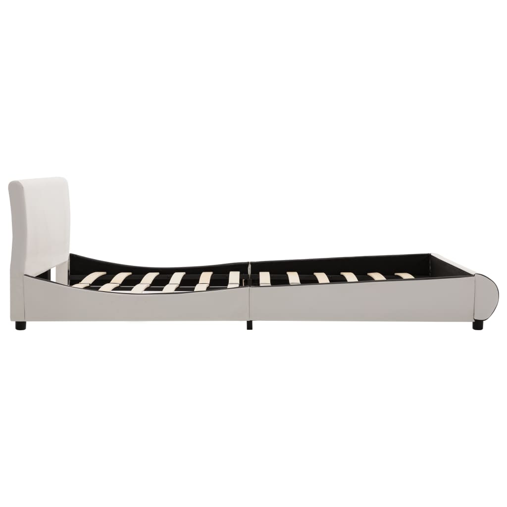 vidaXL Bedframe kunstleer wit 140x200 cm