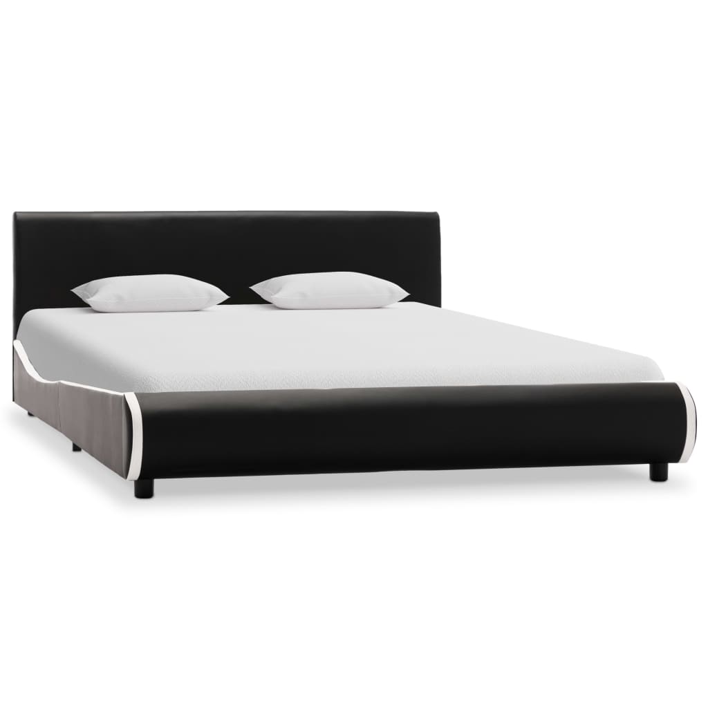 vidaXL Bedframe kunstleer wit 140x200 cm