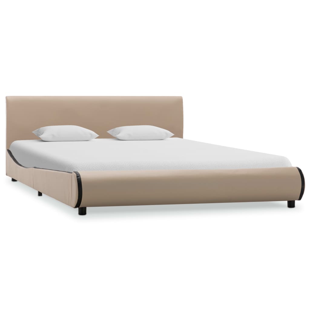 vidaXL Bedframe kunstleer wit 140x200 cm