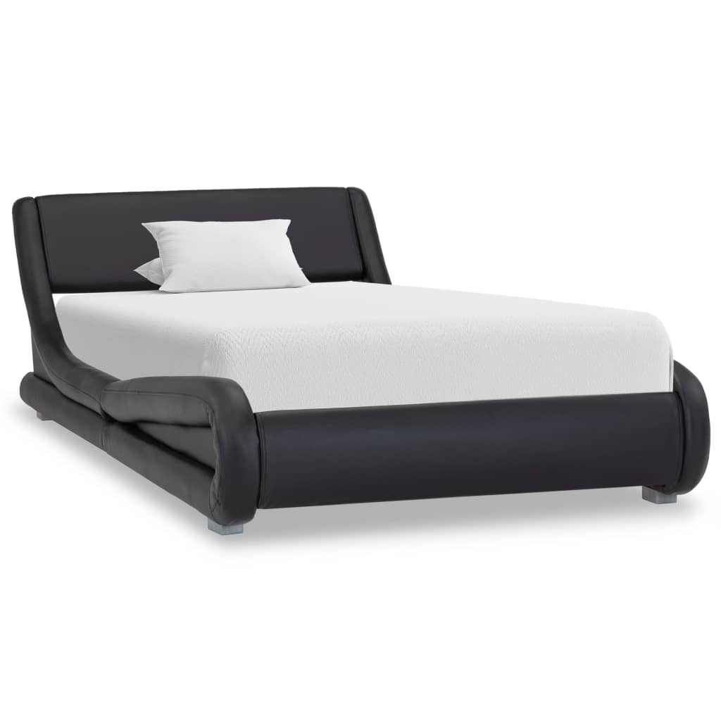 vidaXL Bedframe kunstleer zwart 100x200 cm