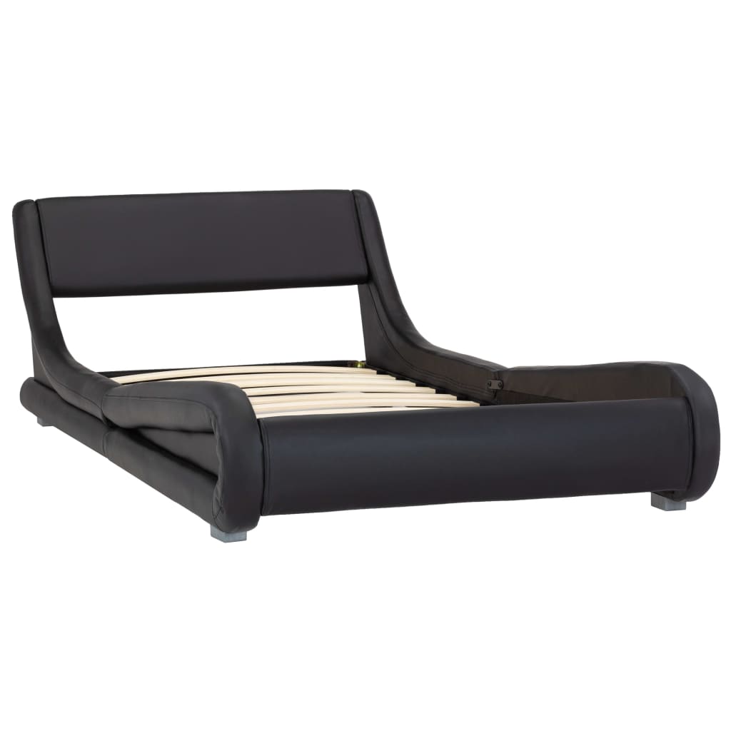 vidaXL Bedframe kunstleer zwart 100x200 cm
