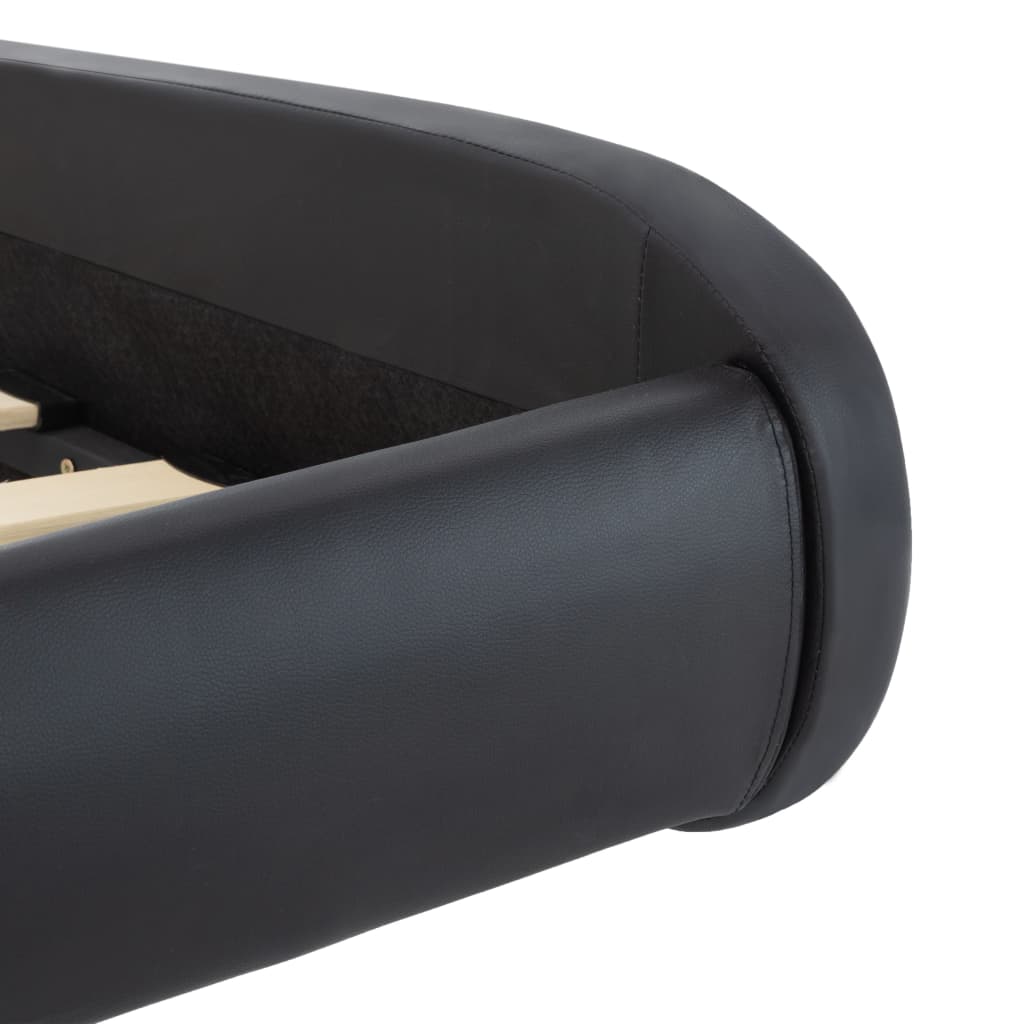 vidaXL Bedframe kunstleer zwart 100x200 cm
