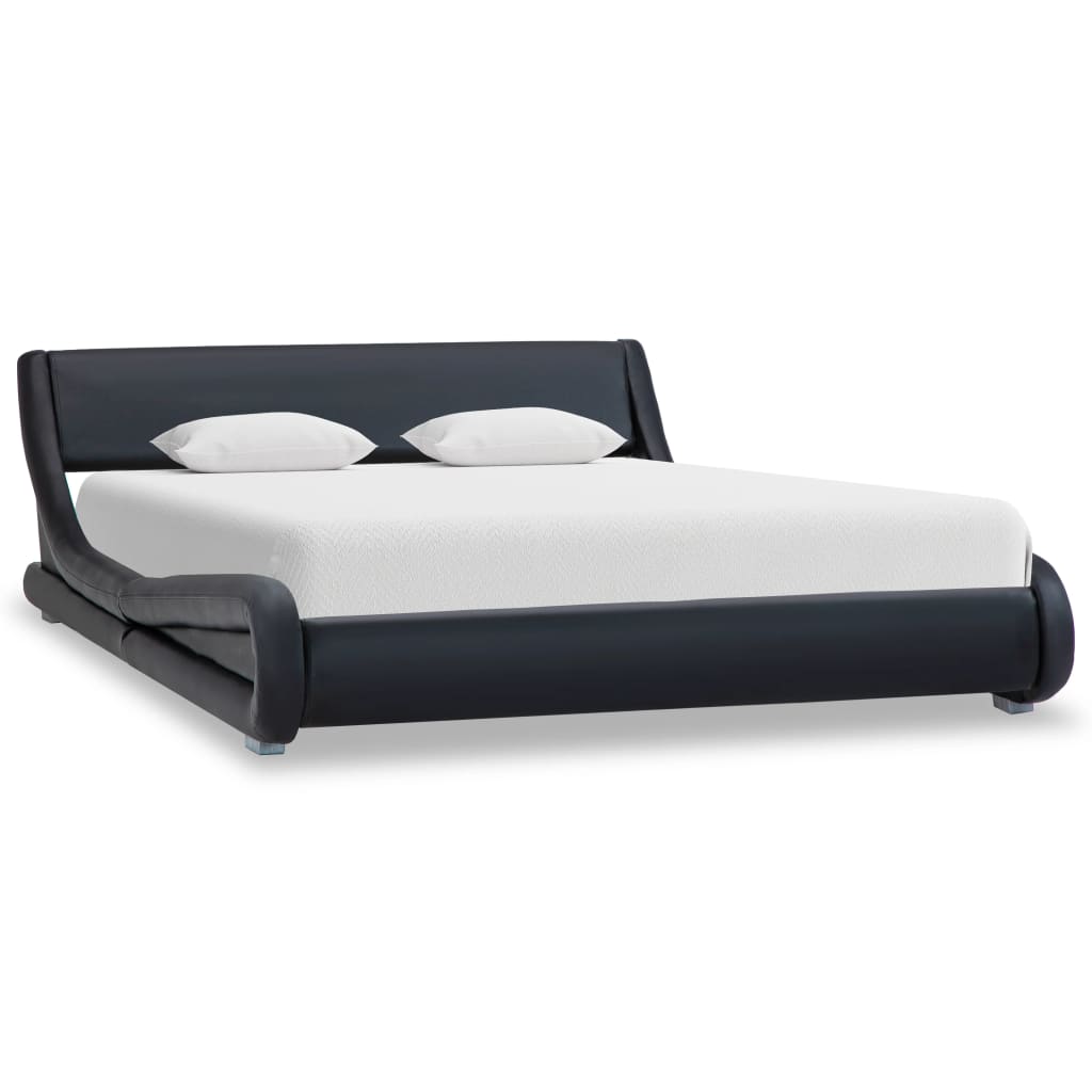 vidaXL Bedframe kunstleer zwart 100x200 cm
