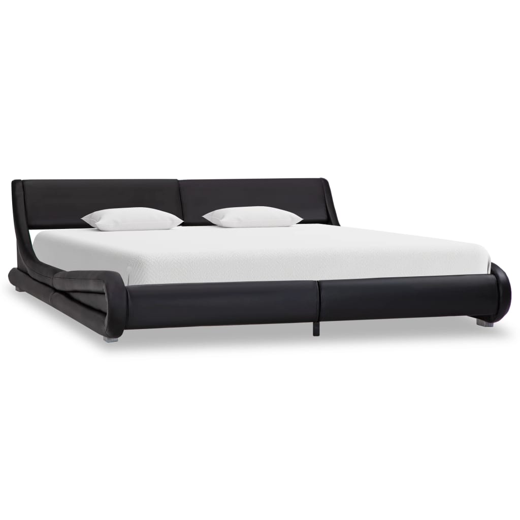 vidaXL Bedframe kunstleer zwart 100x200 cm