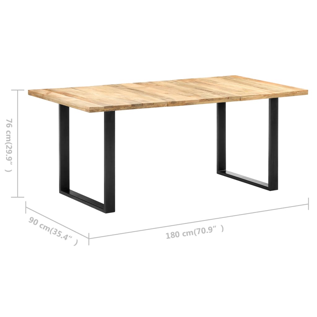 vidaXL Dining table 180x90x76 cm solid reclaimed wood