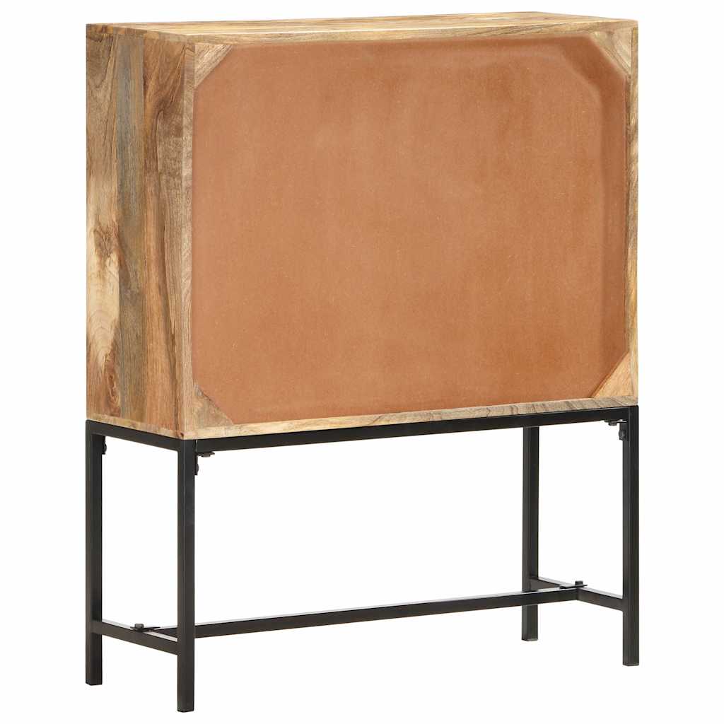 vidaXL Hoge kast 80x30x95 cm massief ruw mangohout