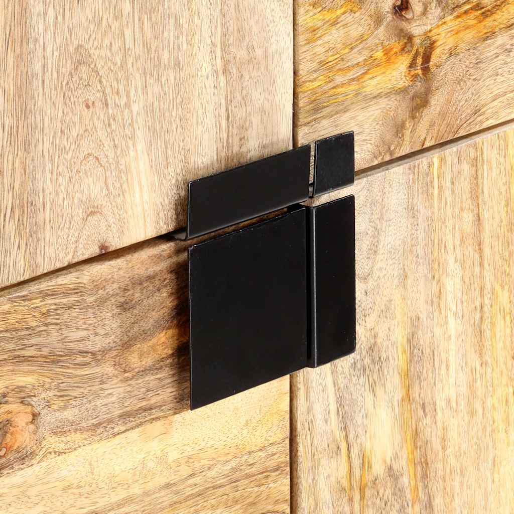 vidaXL Hoge kast 80x30x95 cm massief ruw mangohout