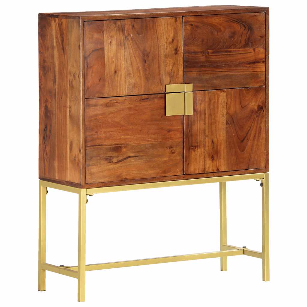 vidaXL Hoge kast 80x30x95 cm massief ruw mangohout
