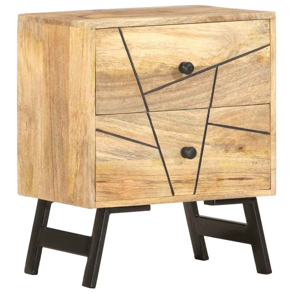 vidaXL Nachtkastje 40x30x50 cm massief mangohout