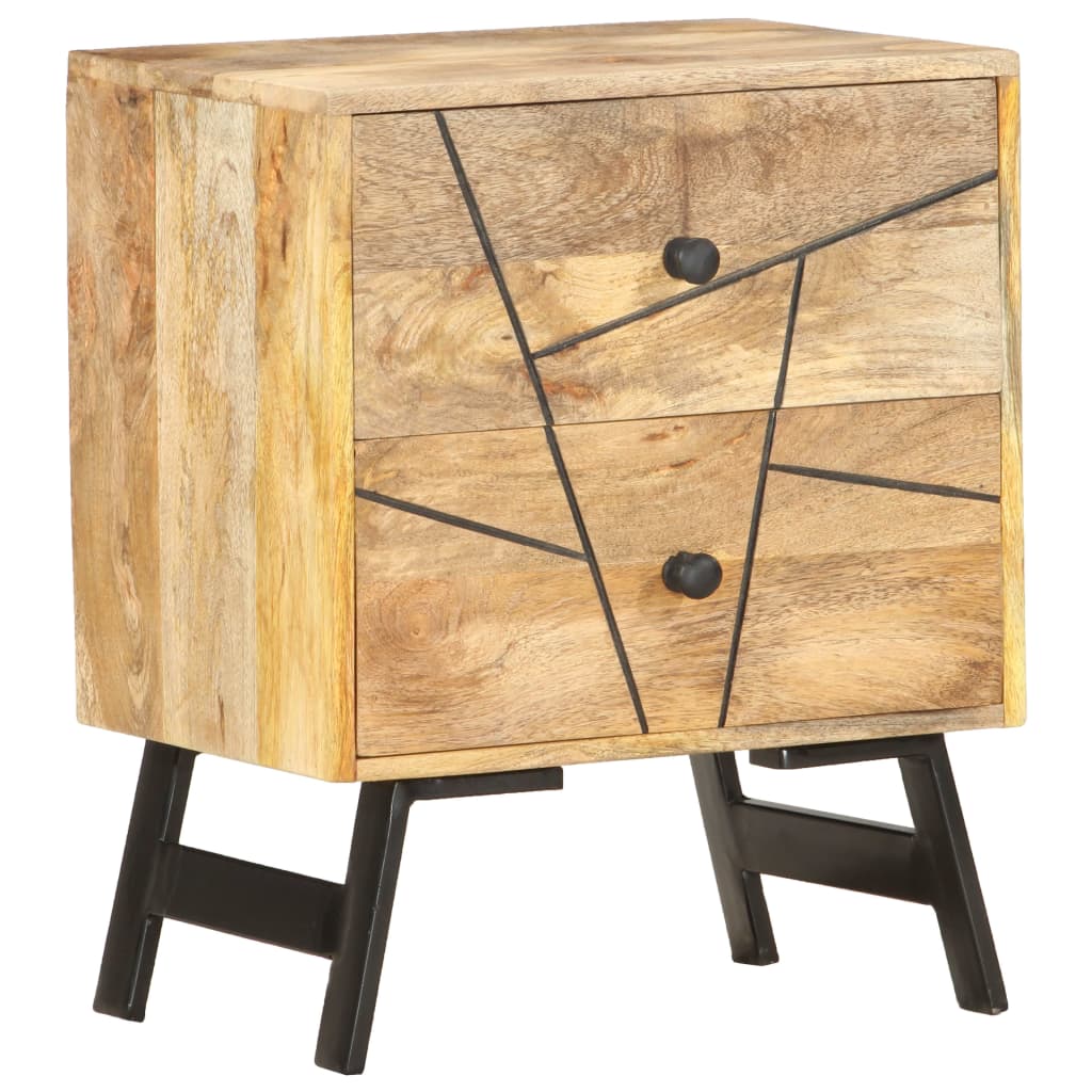 vidaXL Nachtkastje 40x30x50 cm massief mangohout