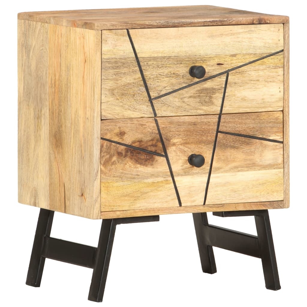 vidaXL Nachtkastje 40x30x50 cm massief mangohout