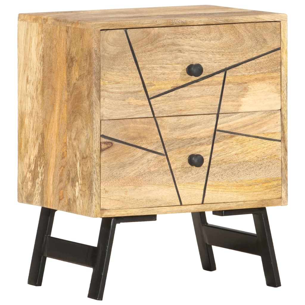 vidaXL Nachtkastje 40x30x50 cm massief mangohout