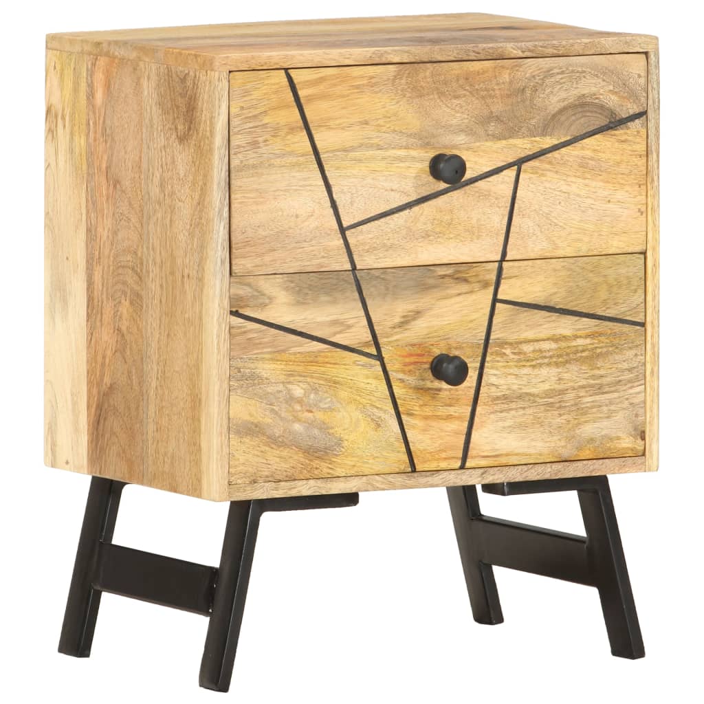 vidaXL Nachtkastje 40x30x50 cm massief mangohout