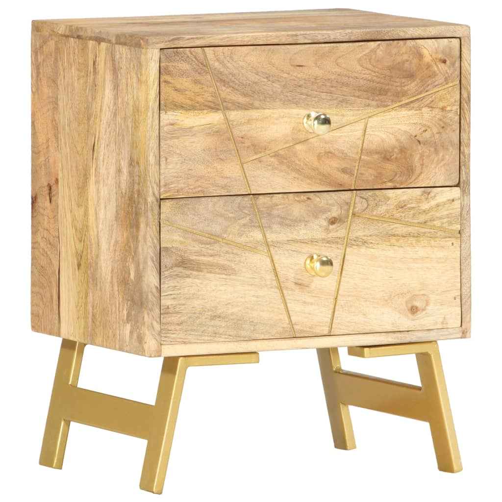 vidaXL Nachtkastje 40x30x50 cm massief mangohout