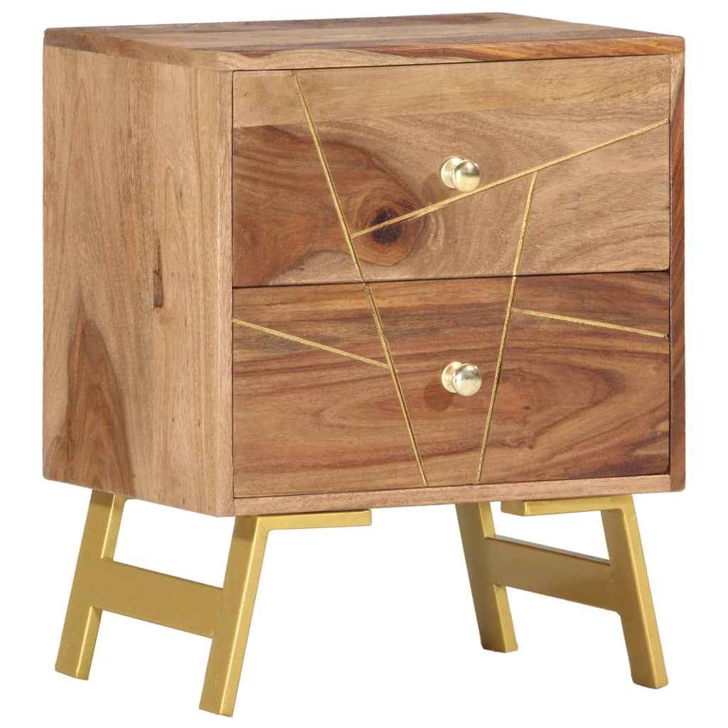 vidaXL Nachtkastje 40x30x50 cm massief mangohout
