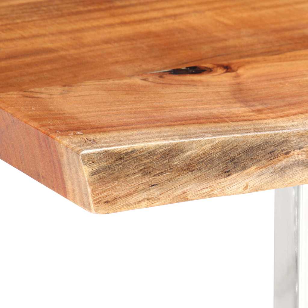 vidaXL Eetkamertafel met natuurlijke randen 3,8 cm 200 cm acaciahout