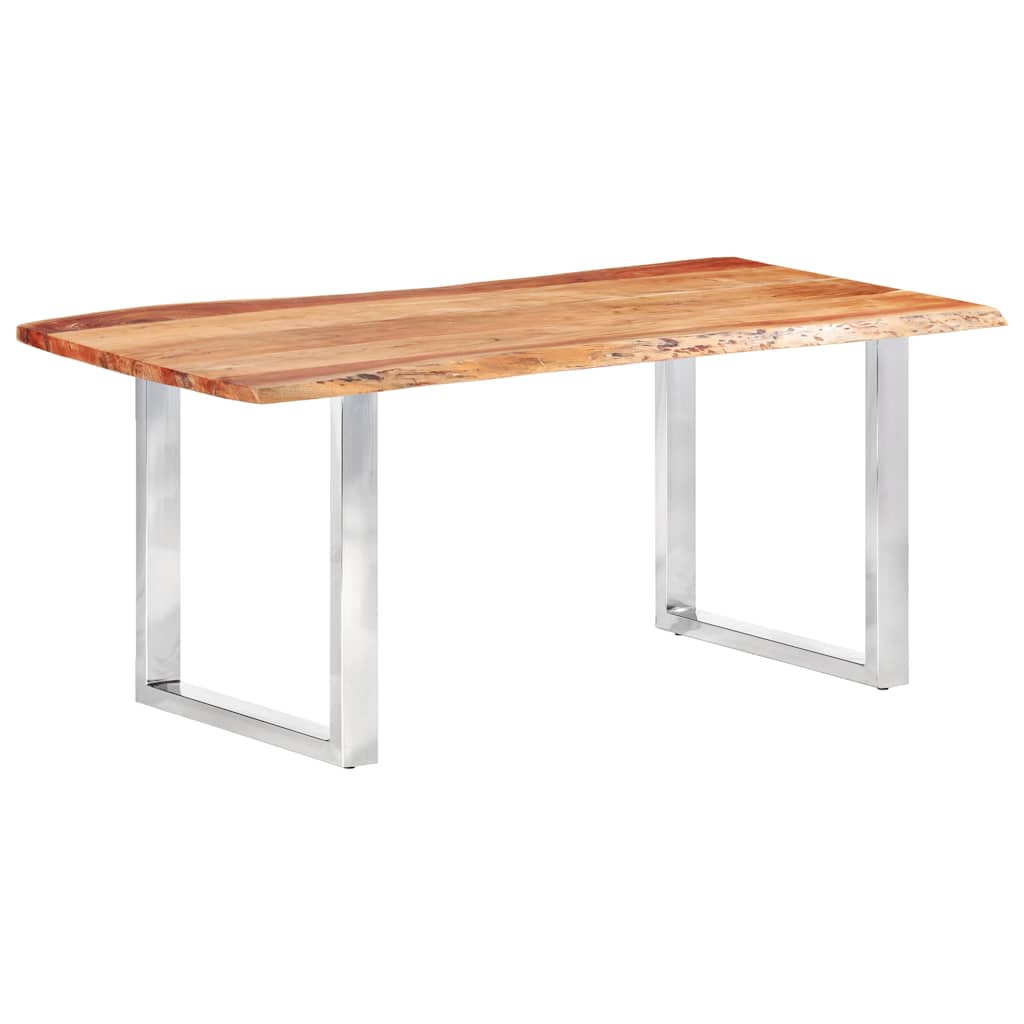 vidaXL Eetkamertafel met natuurlijke randen 3,8 cm 200 cm acaciahout