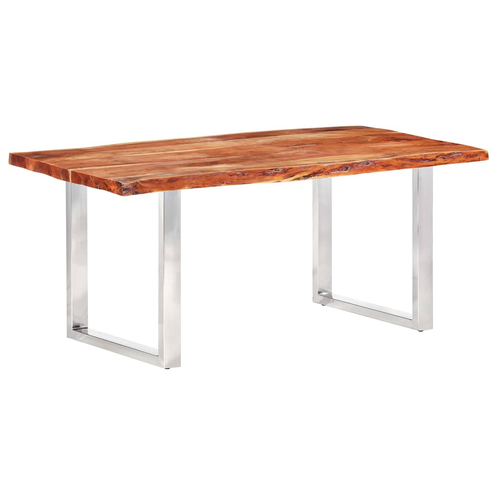 vidaXL Eetkamertafel met natuurlijke randen 3,8 cm 200 cm acaciahout