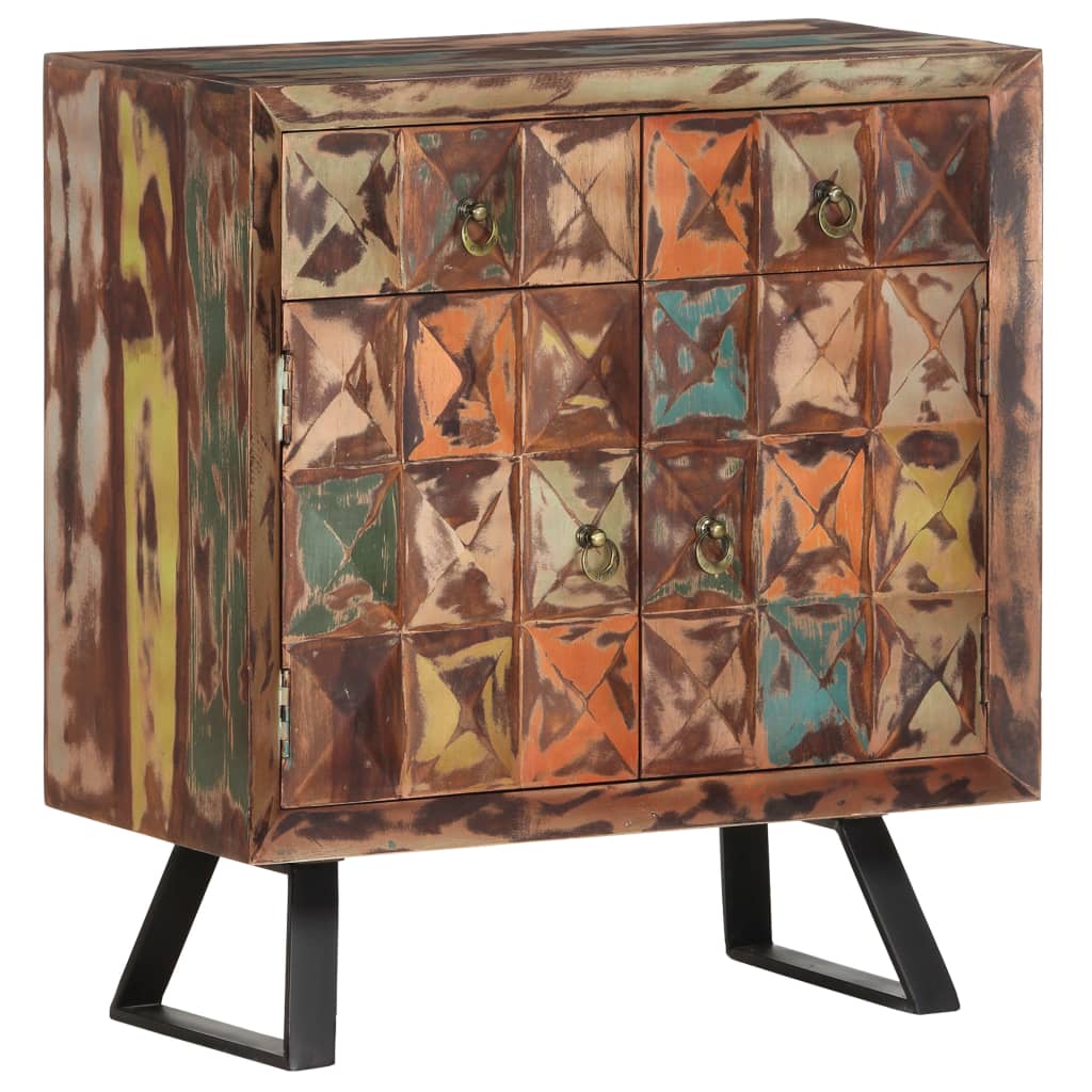 vidaXL Ladekast 70x35x70 cm massief gerecycled hout meerkleurig