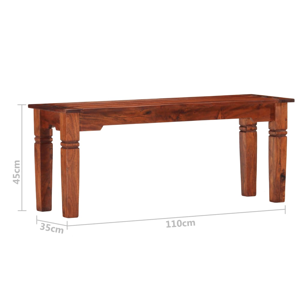 vidaXL Bank 110 cm massief acaciahout